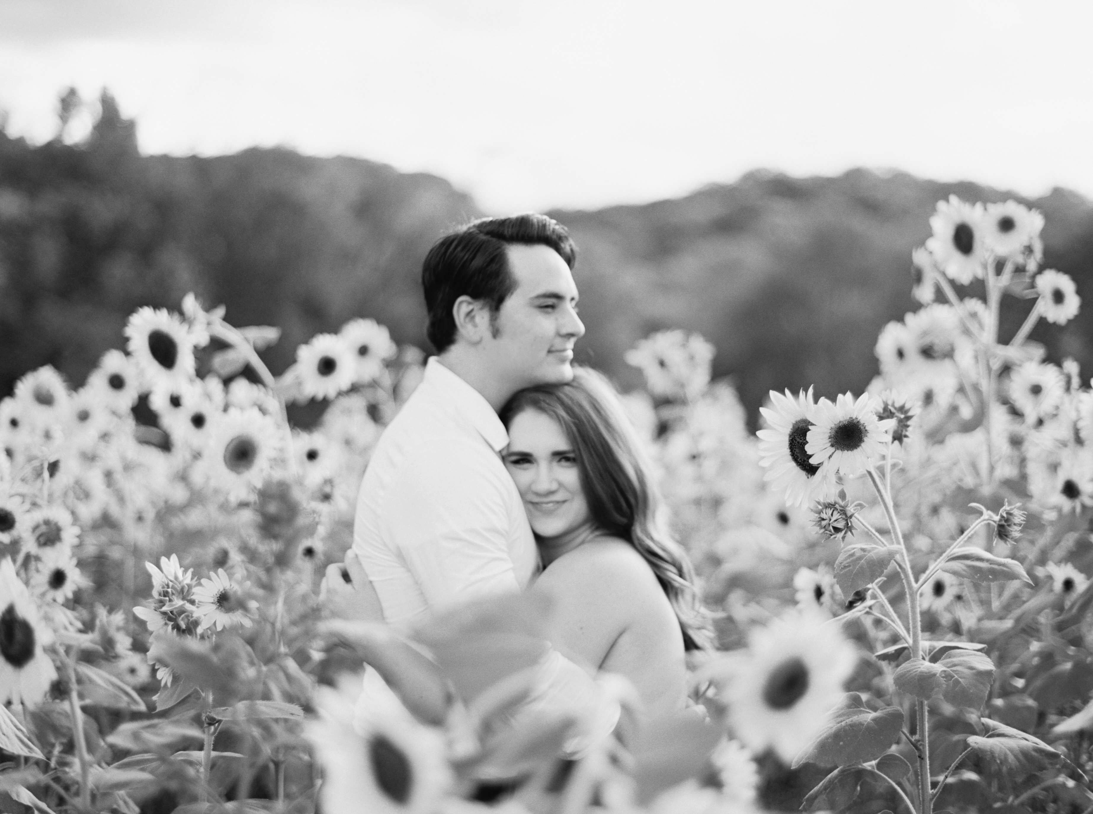 black and white timeless photo of couple