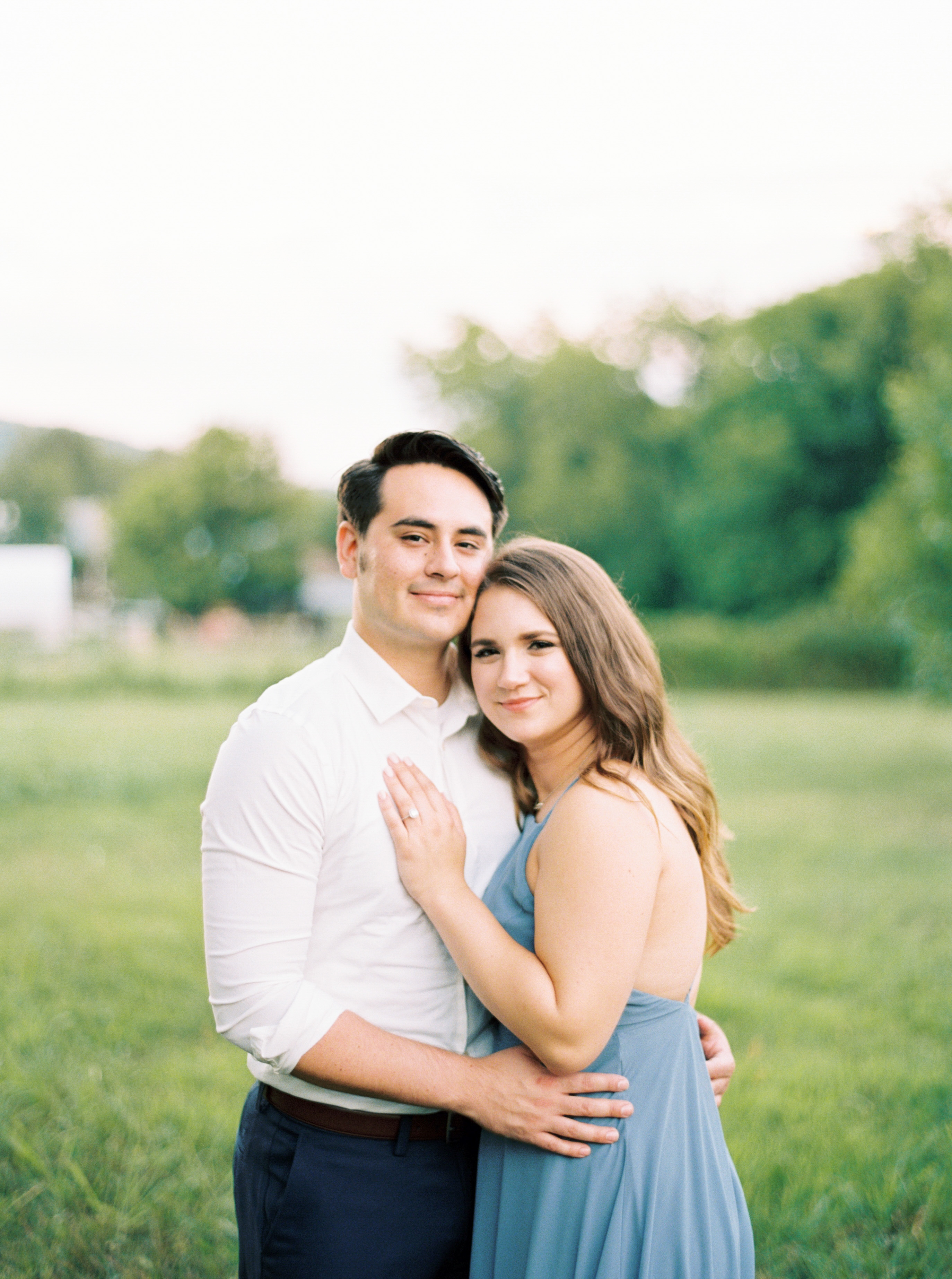 colorful photo of couple smiling
