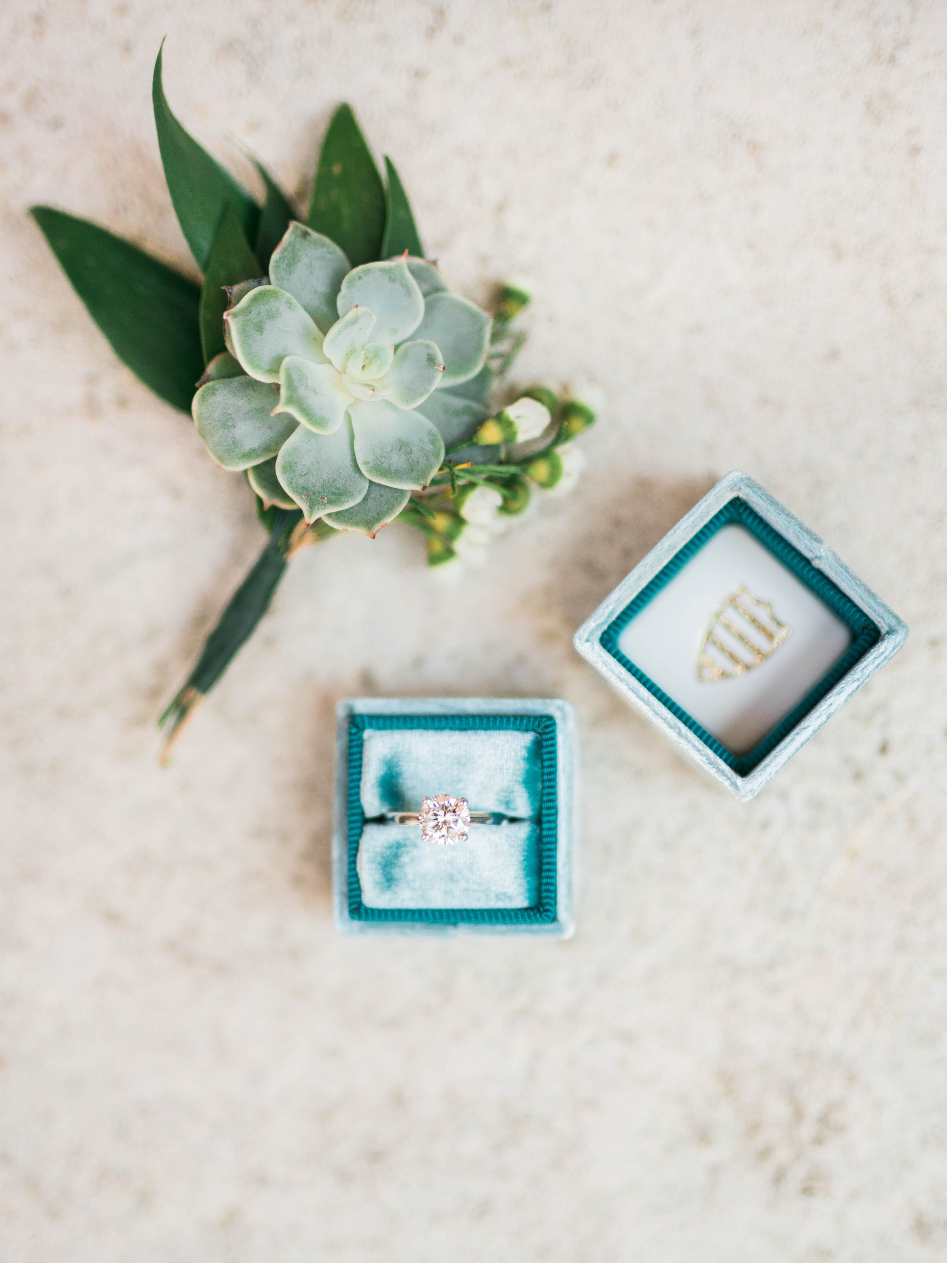 Ring Box and Boutonniere